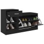 Engineered wood black shoe bench 94.5x31x57 cm by vidaXL, Shoe racks and shoe organizers - Ref: Foro24-326742, Price: 101,72 ...