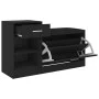 Banco zapatero de madera de ingeniería negro 94,5x31x57 cm de vidaXL, Zapateros y organizadores de calzado - Ref: Foro24-3267...
