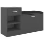 Gray engineered wood shoe bench 94.5x31x57 cm by vidaXL, Shoe racks and shoe organizers - Ref: Foro24-326743, Price: 103,81 €...