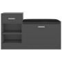 Graue Schuhbank aus Holzwerkstoff, 94,5 x 31 x 57 cm von vidaXL, Schuhregale und Schuhorganisatoren - Ref: Foro24-326743, Pre...