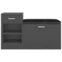 Graue Schuhbank aus Holzwerkstoff, 94,5 x 31 x 57 cm von vidaXL, Schuhregale und Schuhorganisatoren - Ref: Foro24-326743, Pre...