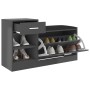 Graue Schuhbank aus Holzwerkstoff, 94,5 x 31 x 57 cm von vidaXL, Schuhregale und Schuhorganisatoren - Ref: Foro24-326743, Pre...
