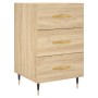 Mesita de noche madera de ingeniería roble Sonoma 40x40x66 cm