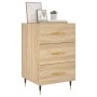 Mesita de noche madera de ingeniería roble Sonoma 40x40x66 cm