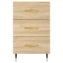 Mesita de noche madera de ingeniería roble Sonoma 40x40x66 cm