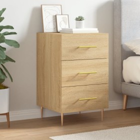 Mesita de noche madera de ingeniería roble Sonoma 40x40x66 cm Mesita de noche madera de ingeniería roble Sonoma 40x40x66 cm