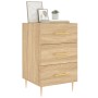 Mesita de noche madera de ingeniería roble Sonoma 40x40x66 cm