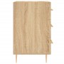 Mesita de noche madera de ingeniería roble Sonoma 40x40x66 cm