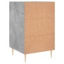 Mesita de noche madera de ingeniería gris hormigón 40x40x66 cm