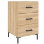 Mesita de noche madera de ingeniería roble Sonoma 40x40x66 cm