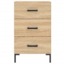 Mesita de noche madera de ingeniería roble Sonoma 40x40x66 cm