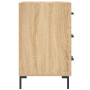 Mesita de noche madera de ingeniería roble Sonoma 40x40x66 cm