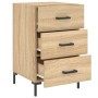 Mesita de noche madera de ingeniería roble Sonoma 40x40x66 cm