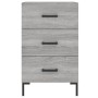 Mesita de noche madera de ingeniería gris Sonoma 40x40x66 cm