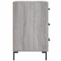 Mesita de noche madera de ingeniería gris Sonoma 40x40x66 cm