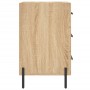 Mesita de noche madera de ingeniería roble Sonoma 40x40x66 cm