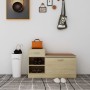 Banco zapatero madera de ingeniería roble Sonoma 94,5x31x57 cm