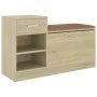 Schuhbank aus Holzwerkstoff Sonoma-Eiche 94,5x31x57 cm von vidaXL, Schuhregale und Schuhorganisatoren - Ref: Foro24-326744, P...