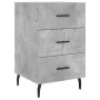 Mesita de noche madera de ingeniería gris hormigón 40x40x66 cm