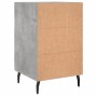 Mesita de noche madera de ingeniería gris hormigón 40x40x66 cm