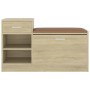 Schuhbank aus Holzwerkstoff Sonoma-Eiche 94,5x31x57 cm von vidaXL, Schuhregale und Schuhorganisatoren - Ref: Foro24-326744, P...