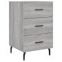 Mesita de noche madera de ingeniería gris Sonoma 40x40x66 cm