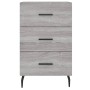 Mesita de noche madera de ingeniería gris Sonoma 40x40x66 cm