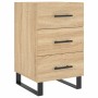 Mesita de noche madera de ingeniería roble Sonoma 40x40x66 cm
