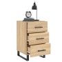 Mesita de noche madera de ingeniería roble Sonoma 40x40x66 cm