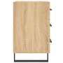 Mesita de noche madera de ingeniería roble Sonoma 40x40x66 cm