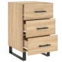 Mesita de noche madera de ingeniería roble Sonoma 40x40x66 cm