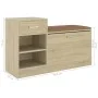 Schuhbank aus Holzwerkstoff Sonoma-Eiche 94,5x31x57 cm von vidaXL, Schuhregale und Schuhorganisatoren - Ref: Foro24-326744, P...