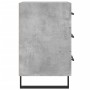 Mesita de noche madera de ingeniería gris hormigón 40x40x66 cm