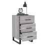 Mesita de noche madera de ingeniería gris Sonoma 40x40x66 cm