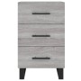 Mesita de noche madera de ingeniería gris Sonoma 40x40x66 cm