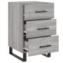 Mesita de noche madera de ingeniería gris Sonoma 40x40x66 cm
