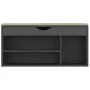 Shoe bench with gray engineered wood cushion 104x30x49 cm by vidaXL, Shoe racks and shoe organizers - Ref: Foro24-326752, Pri...