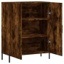 Aparador de madera de ingeniería roble ahumado 69,5x34x90 cm