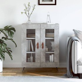 Aparador de madera de ingeniería gris hormigón 69,5x34x90 cm Aparador de madera de ingeniería gris hormigón 69,5x34x90 cm