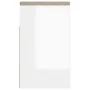 Shoe bench with cushion, engineered wood, glossy white. by vidaXL, Shoe racks and shoe organizers - Ref: Foro24-326756, Price...