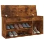 Shoe bench with smoked oak engineered wood cushion by vidaXL, Shoe racks and shoe organizers - Ref: Foro24-326758, Price: 92,...