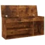 Shoe bench with smoked oak engineered wood cushion by vidaXL, Shoe racks and shoe organizers - Ref: Foro24-326758, Price: 92,...