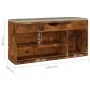 Shoe bench with smoked oak engineered wood cushion by vidaXL, Shoe racks and shoe organizers - Ref: Foro24-326758, Price: 92,...