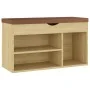 Shoe bench with Sonoma engineered wood cushion 80x30x47 cm by vidaXL, Shoe racks and shoe organizers - Ref: Foro24-326762, Pr...
