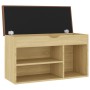 Schuhbank mit Sonoma-Holzwerkstoffkissen 80x30x47 cm von vidaXL, Schuhregale und Schuhorganisatoren - Ref: Foro24-326762, Pre...