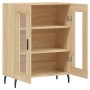 Aparador de madera de ingeniería roble Sonoma 69,5x34x90 cm