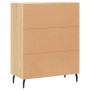 Aparador de madera de ingeniería roble Sonoma 69,5x34x90 cm
