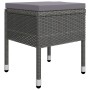 Juego de comedor de jardín de 5 piezas gris