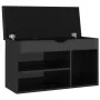 vi Shoe bench with glossy black engineered wood cushion by vidaXL, Shoe racks and shoe organizers - Ref: Foro24-326766, Price...