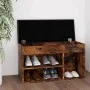 Shoe bench with smoked oak engineered wood cushion by vidaXL, Shoe racks and shoe organizers - Ref: Foro24-326767, Price: 83,...